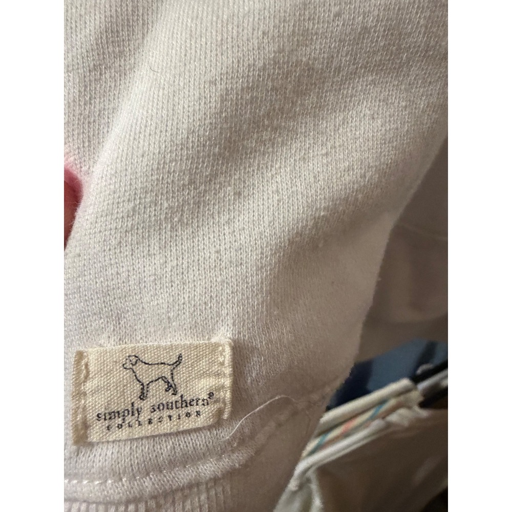 Simply Southern Boss Babe Sweatshirt XXL White Retro 80s Graphic Pullover Raglan - Picture 5 of 6
